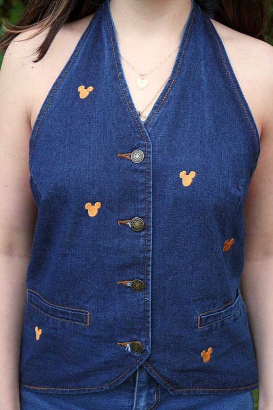 I <3 Denim Halter Vest