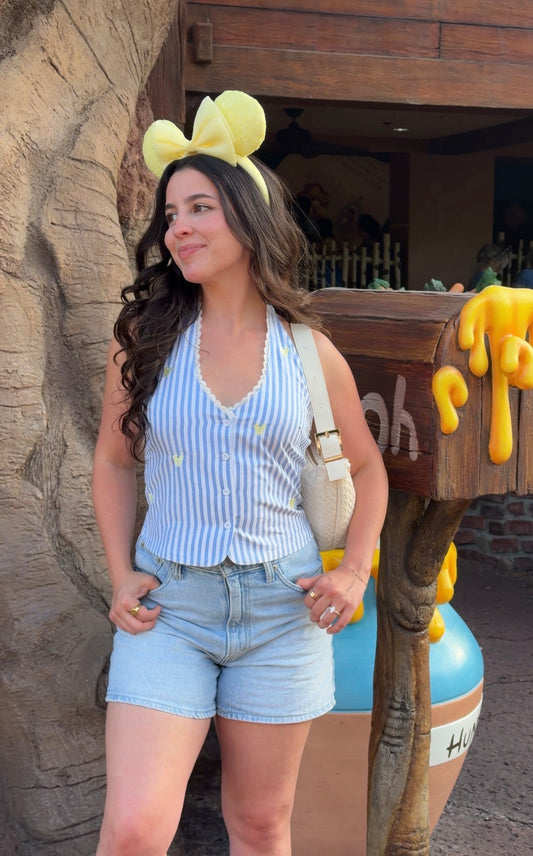 Oh Honey Striped Halter Top