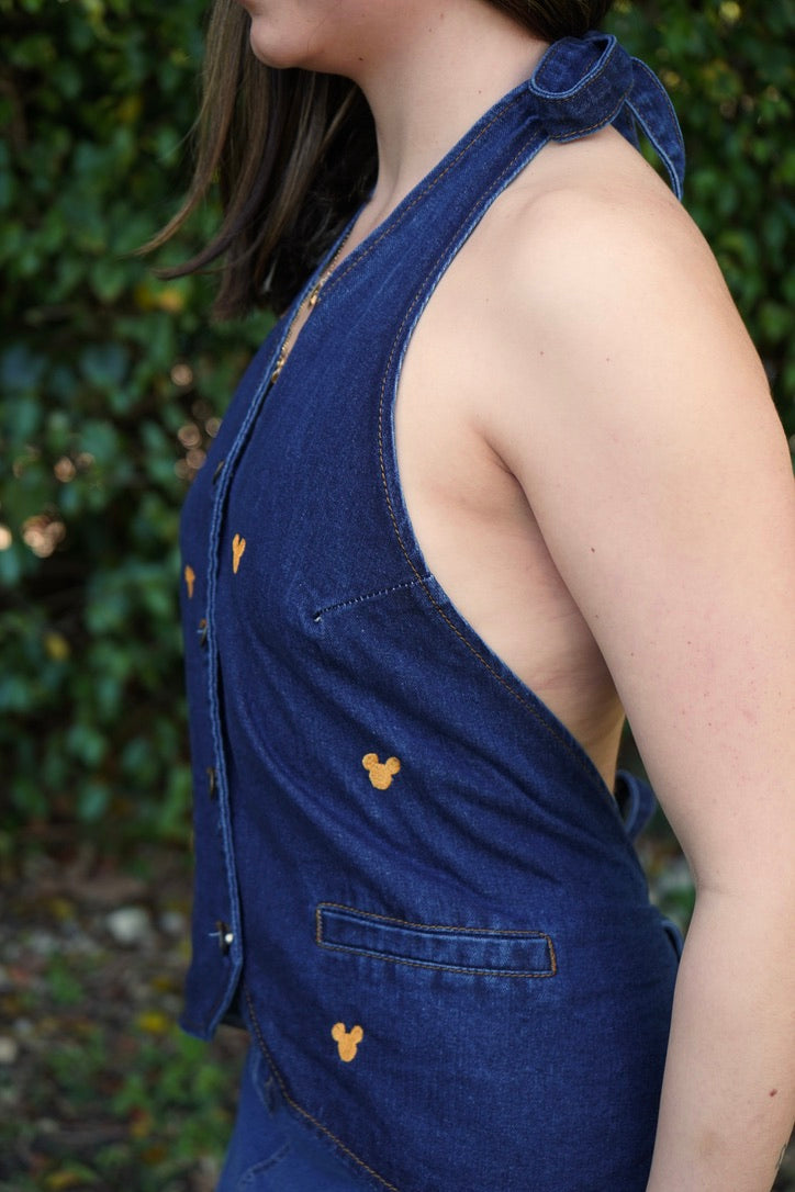 I <3 Denim Halter Vest