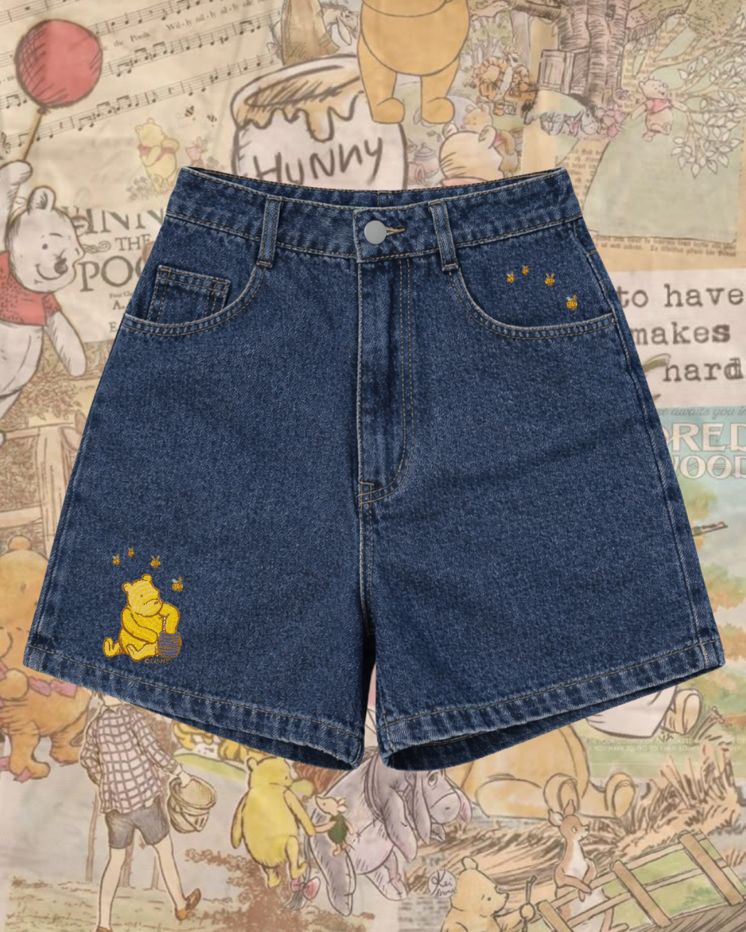 Oh Honey Denim Mom Shorts