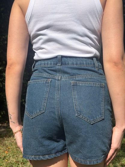 Oh Honey Denim Mom Shorts
