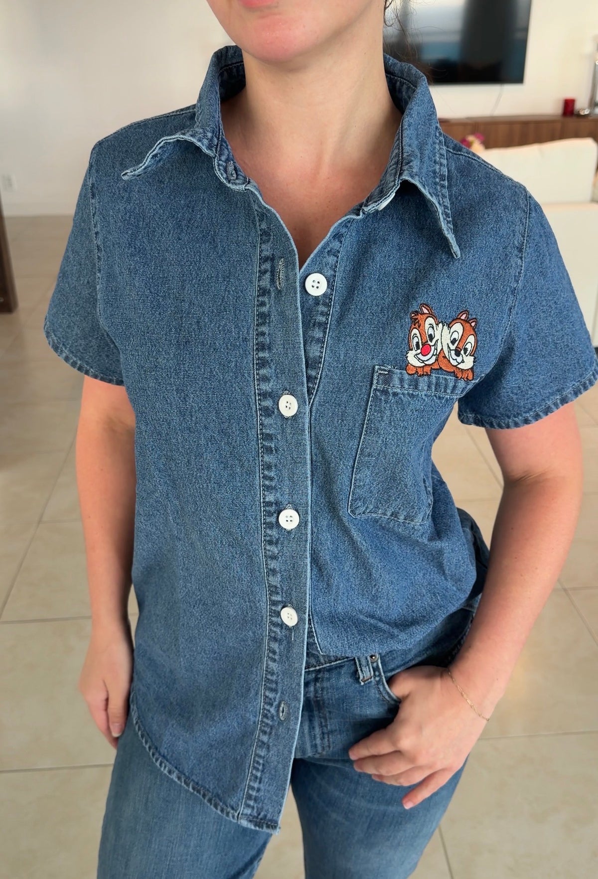 Chip & Dale Pocket Denim Shirt