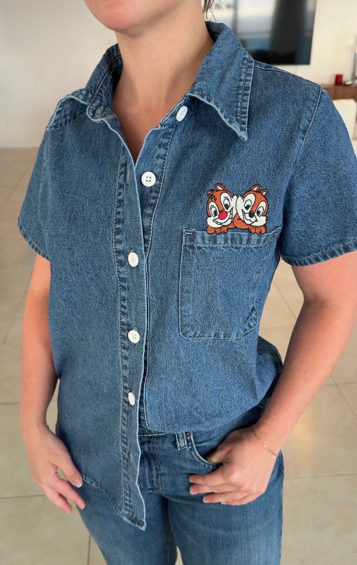 Chip & Dale Pocket Denim Shirt