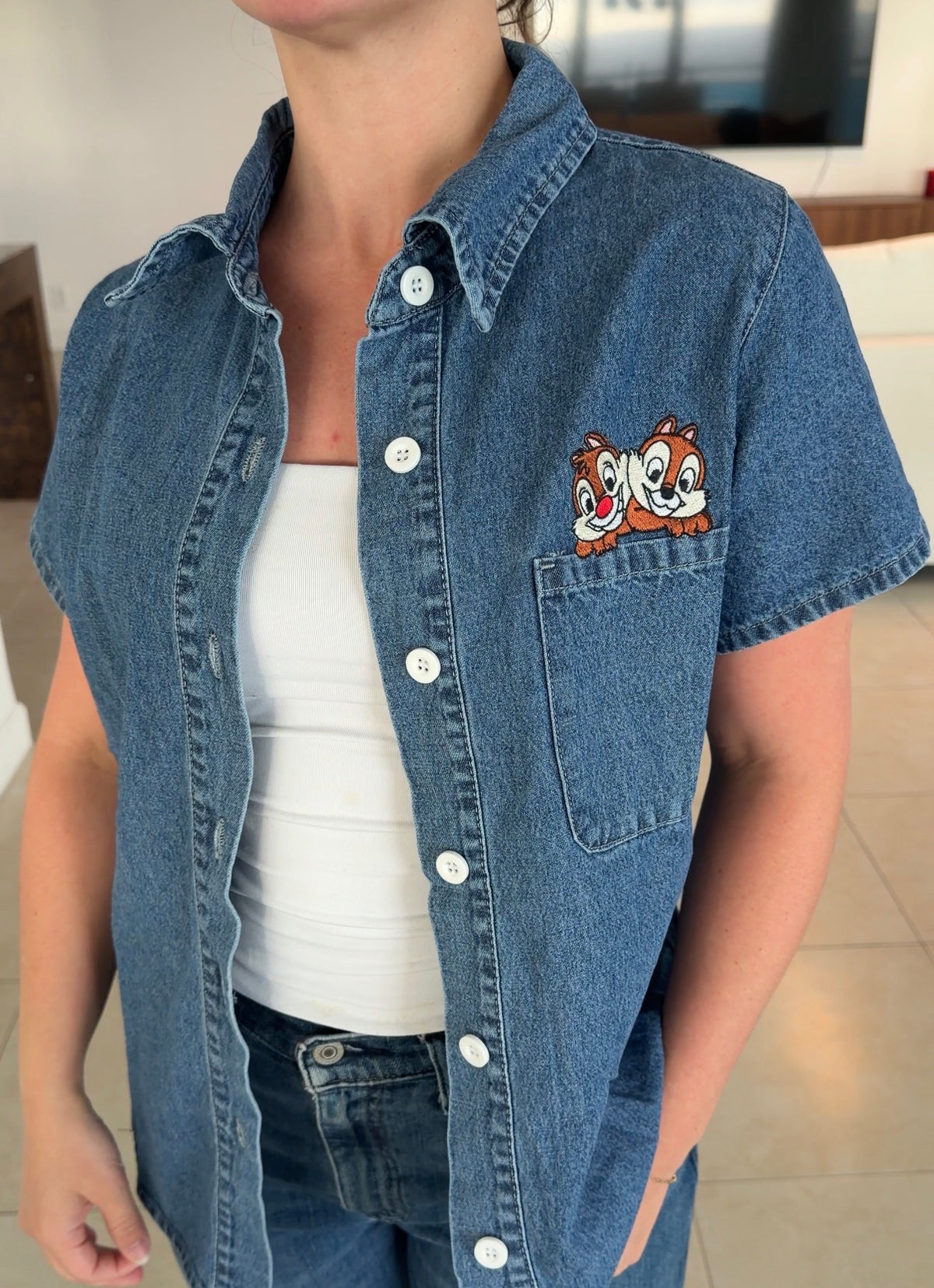 Chip & Dale Pocket Denim Shirt