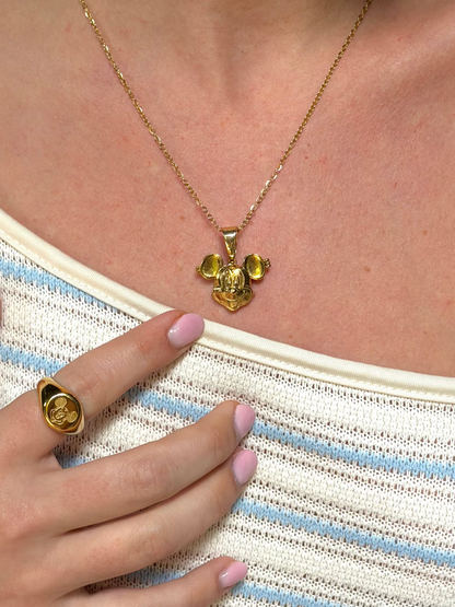 Mick Locket Necklace 18k Gold Plated