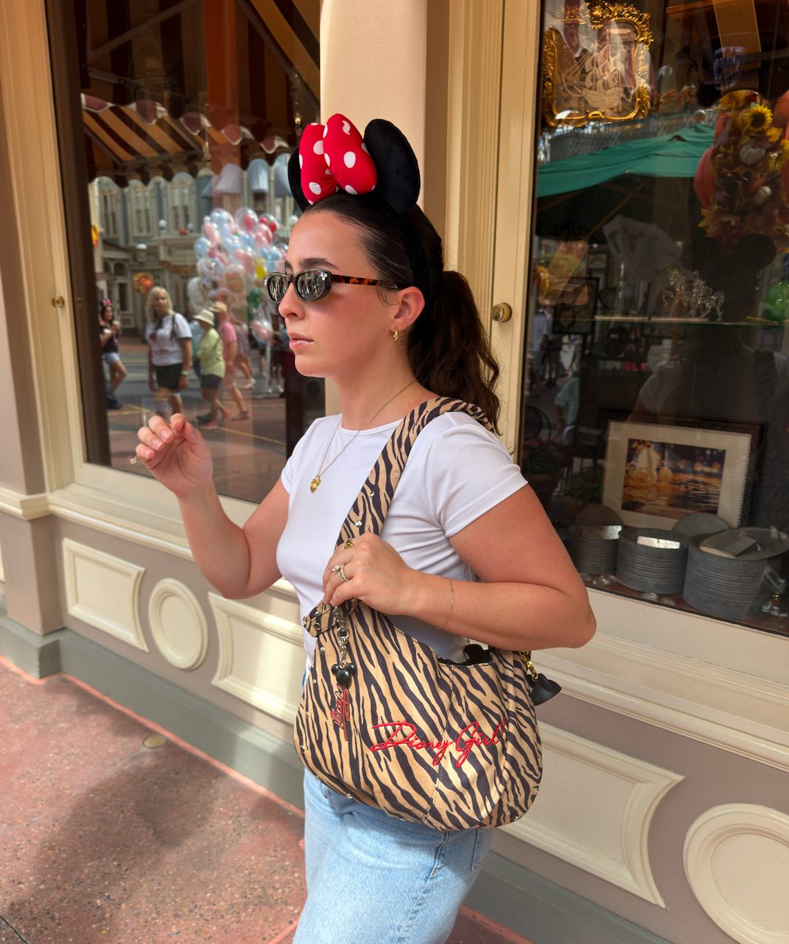 It Girl Zebra Studded Shoulder Bag